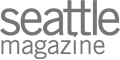 The image shows the logo "Seattle magazine" in a stylized gray font.